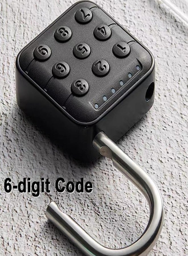 SMILEDRIVE® Aluminum Combination Lock Digital Mini Padlock- Ip67 Waterproof with 6-Digit Password and 1 Year Standby - Image 3